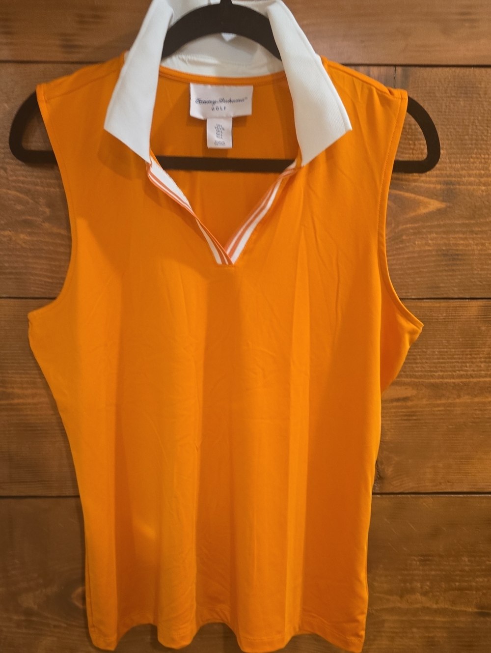Tommy Bahama Golf  Sleeveless Polo Tank - Vibrant Orange W/ White Collar
